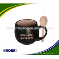 ceramic spoon mug,coffee mug with spoon